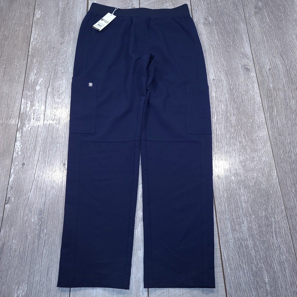FIGS Axim Cargo Scrub Pants Mens Small Navy Blue Technical Collection A03002